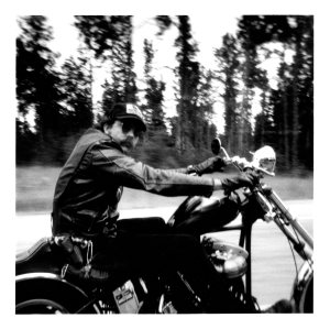 1982-08 T.R. Evans leaving Sturgis, S. Dakota after Black Hills Classic Motorcycle Rally (1)